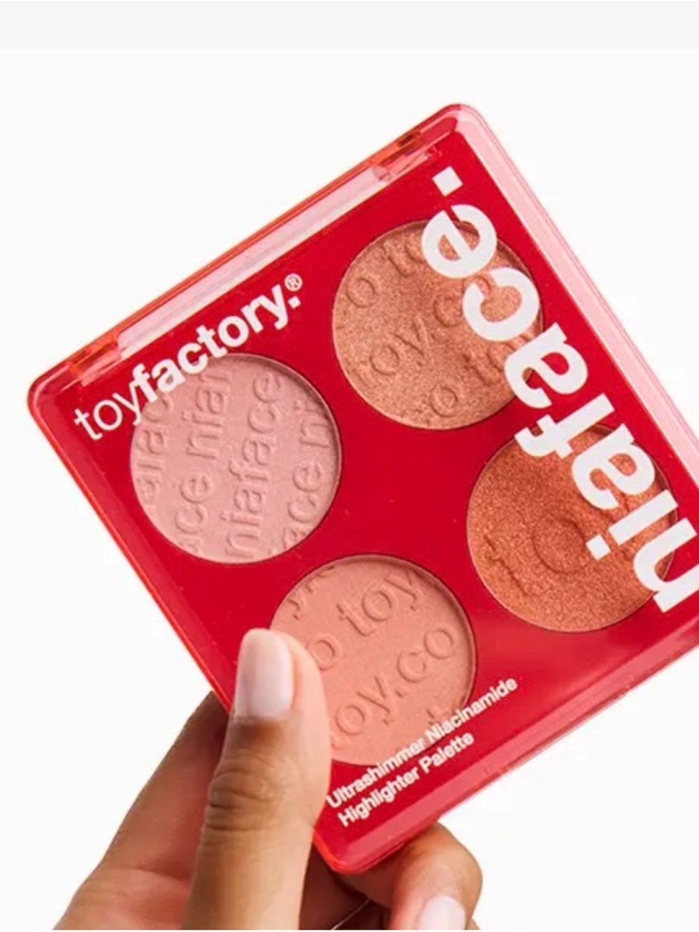 toyfactory Pink & Peach Highlighter Palette — Radiant Glow